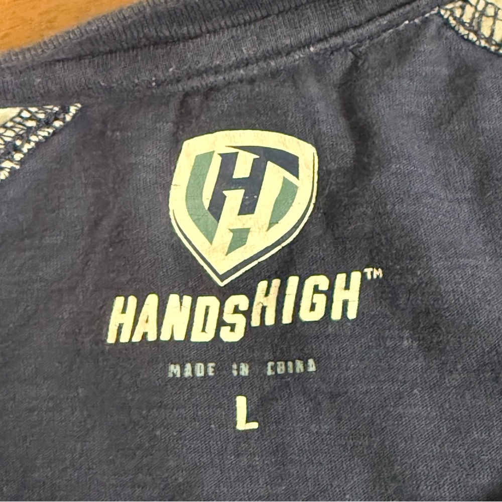 Dallas Cowboys Navy & Gray Raglan Long Sleeve Graphic Tee by Hands High L - Picture 9 of 10